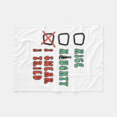 Nice Naughty I Swear I Tried Funny Christmas Check Fleecedecke (Vorderseite (Horizontal))