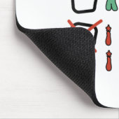 Nice Naughty I Swear I Tried Funny Christmas Check Mousepad (Ecke)