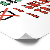 Nice Naughty I Swear I Tried Funny Christmas Check Poster (Ecke)