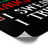 Nice Naughty I Swear I Tried Funny Christmas Joke  Poster (Ecke)