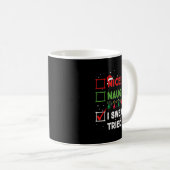 Nice Naughty I Swear I Tried Funny Christmas List Kaffeetasse (VorderseiteRechts)