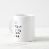 Nice Naughty I Swear I Tried Funny Christmas List Kaffeetasse (Vorderseite Links)