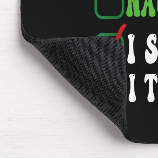 Nice Naughty I Swear I Tried Funny Christmas List Mousepad (Ecke)