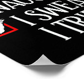 Nice Naughty I Swear I Tried Funny Christmas List Poster (Ecke)