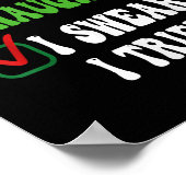 Nice Naughty I Swear I Tried Funny Christmas List  Poster (Ecke)