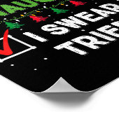 Nice Naughty I Swear I Tried Funny Christmas List Poster (Ecke)