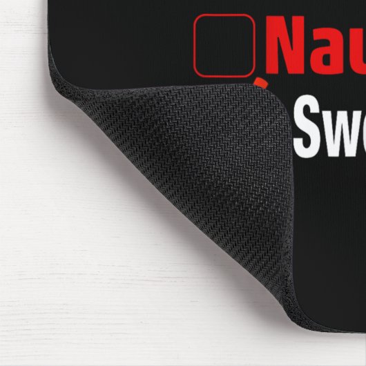 Nice Naughty I Swear I Tried Funny Christmas Mousepad (Ecke)