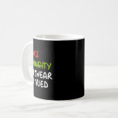Nice Naughty I Swear I Tried Funny Christmas Pajam Kaffeetasse (Vorderseite Links)