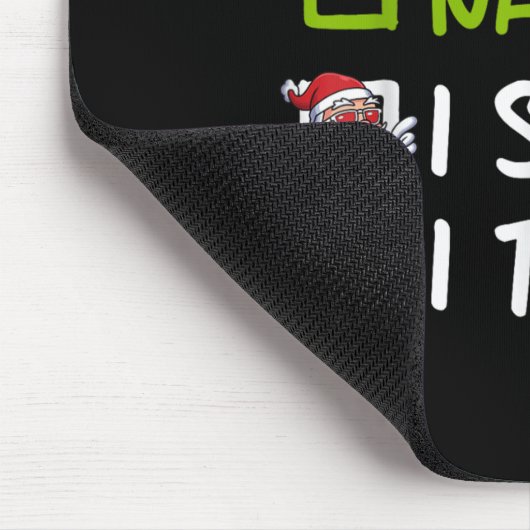 Nice Naughty I Swear I Tried Funny Christmas Pajam Mousepad (Ecke)