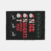 Nice Naughty I Swear I Tried List Xmas Lover Chris Fleecedecke (Vorderseite (Horizontal))