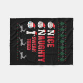Nice Naughty I Swear I Tried List Xmas Lover Chris Fleecedecke (Vorderseite (Horizontal))