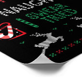 Nice Naughty I Swear I Tried List Xmas Lover Chris Poster (Ecke)