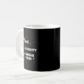 Nice Naughty I Swear I Tried Shirt Adult Santa Chr Kaffeetasse (Vorderseite Links)