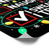 Nice Naughty I Swear I Tried Shirt Funny Christmas Poster (Ecke)