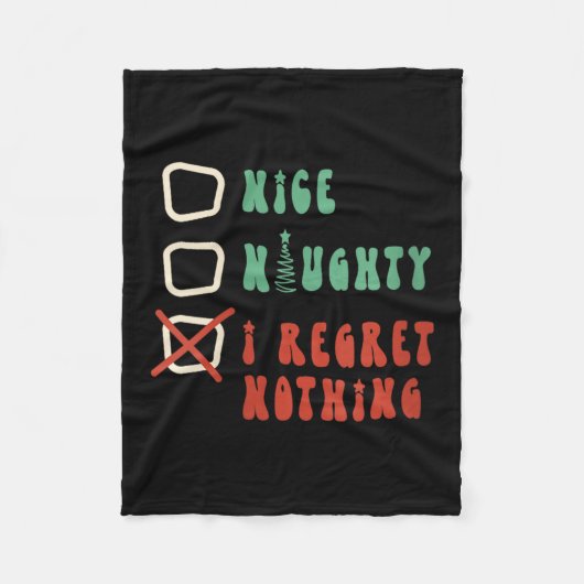 Nice Naughty I Swear I Tried V-neck  Fleecedecke (Vorderseite)