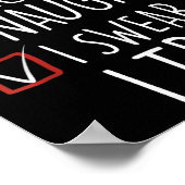 Nice Naughty I Swear I Tried Xmas Santa Claus Chri Poster (Ecke)