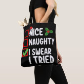 Nice Naughty I Sweet I Tried Christmas List Tasche (Von Nahem)