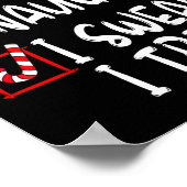 Nice Naughty I Sweet I Tried Christmas List Xmas S Poster (Ecke)