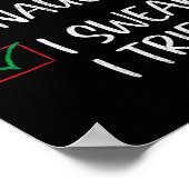 Nice Naughty I Sweet I Tried Funny Christmas List Poster (Ecke)