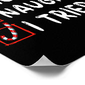 Nice Naughty I Triday Xmas Funny Weihnachten Poster (Ecke)