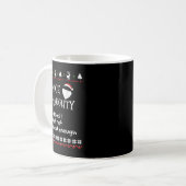 Nice Naughty I Tried But Not Hard Enough List Ugly Kaffeetasse (Vorderseite Links)
