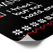 Nice Naughty I Tried But Not Hard Enough List Ugly Poster (Ecke)