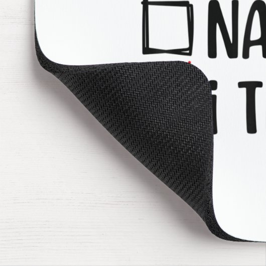 Nice Naughty I Tried Christmas List Funny Xmas  Mousepad (Ecke)