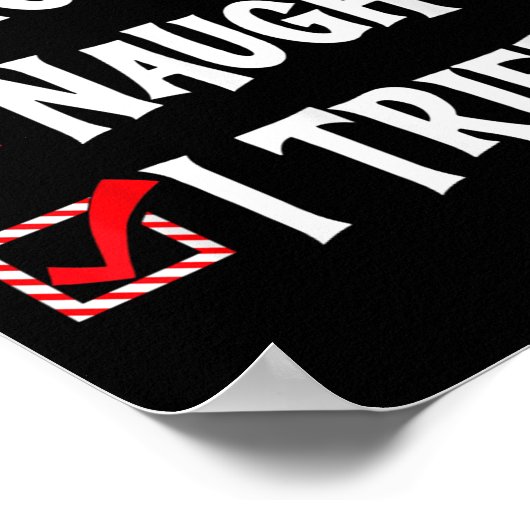 Nice Naughty - I Tried Christmas List Poster (Ecke)