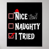 Nice Naughty - I Tried Christmas List Poster (Vorne)