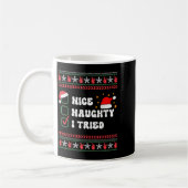 Nice Naughty I Tried Christmas List Santa Hat  Kaffeetasse (Links)