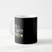 Nice Naughty I Tried Family Xmas Pajama Funny Chri Kaffeetasse (Vorderseite Links)