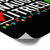 Nice Naughty I Tried Family Xmas Pajama Funny Chri Poster (Ecke)