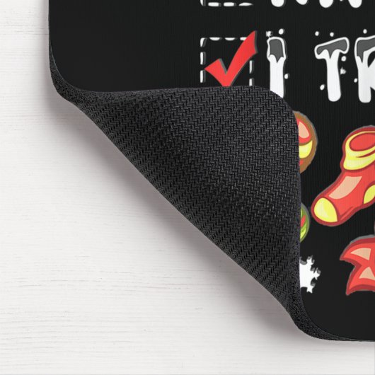 Nice Naughty I Tried Funny Candy Christmas Pajama Mousepad (Ecke)