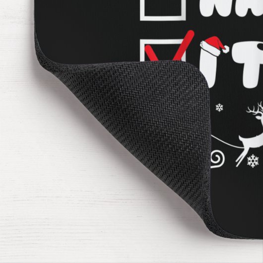 Nice Naughty I Tried Funny Christmas 2022 Mousepad (Ecke)