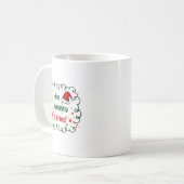 Nice Naughty I Tried Funny Christmas Family Matchi Kaffeetasse (Vorderseite Links)