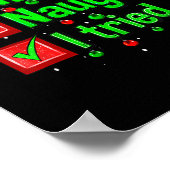 Nice Naughty I Tried Funny Christmas Family Matchi Poster (Ecke)