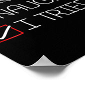 Nice Naughty I Tried Funny Christmas Family Pajama Poster (Ecke)