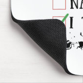 Nice Naughty I Tried Funny Christmas List  Mousepad (Ecke)