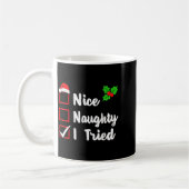 Nice Naughty I Tried Funny Christmas Pjs Family Ma Kaffeetasse (Links)