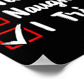 Nice Naughty I Tried Funny Christmas Pjs Family Ma Poster (Ecke)