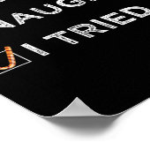 Nice Naughty I Tried - Funny Christmas  Poster (Ecke)