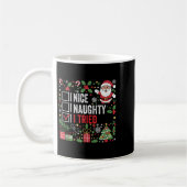 Nice Naughty I Tried Funny Christmas Santa Claus T Kaffeetasse (Links)