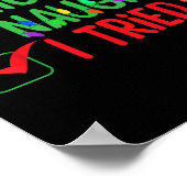 Nice Naughty I Tried Funny Christmas Xmas Poster (Ecke)