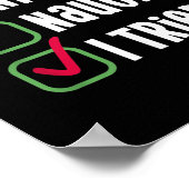 Nice, Naughty, I Tried Humorous Checklist For Sant Poster (Ecke)