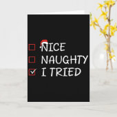 Nice Naughty I Tried Karte (Gelbe Blume)