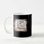Nice Naughty I Tried Leopard Funny Christmas List Kaffeetasse (Links)