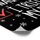 Nice Naughty I Tried My Christmas List Funny Santa Poster (Ecke)