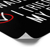 Nice Naughty I Tried My Christmas List Xmas Santa Poster (Ecke)