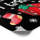 Nice Naughty I Tried Santa's Funny Christmas Naugh Poster (Ecke)