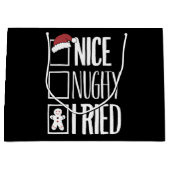 Nice Naughty I Tried Santa's Naughty List Xmas Große Geschenktüte (Vorderseite)